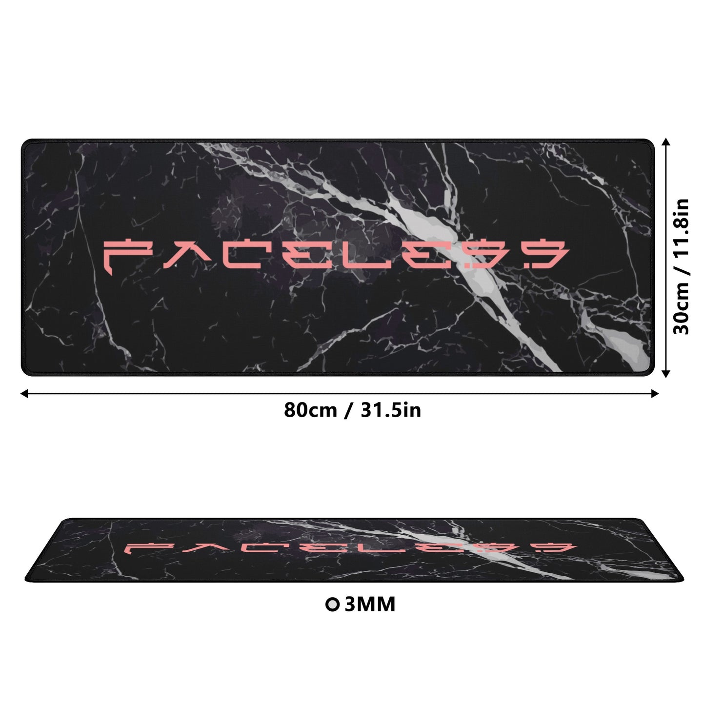 Black Marble Gaming Mat