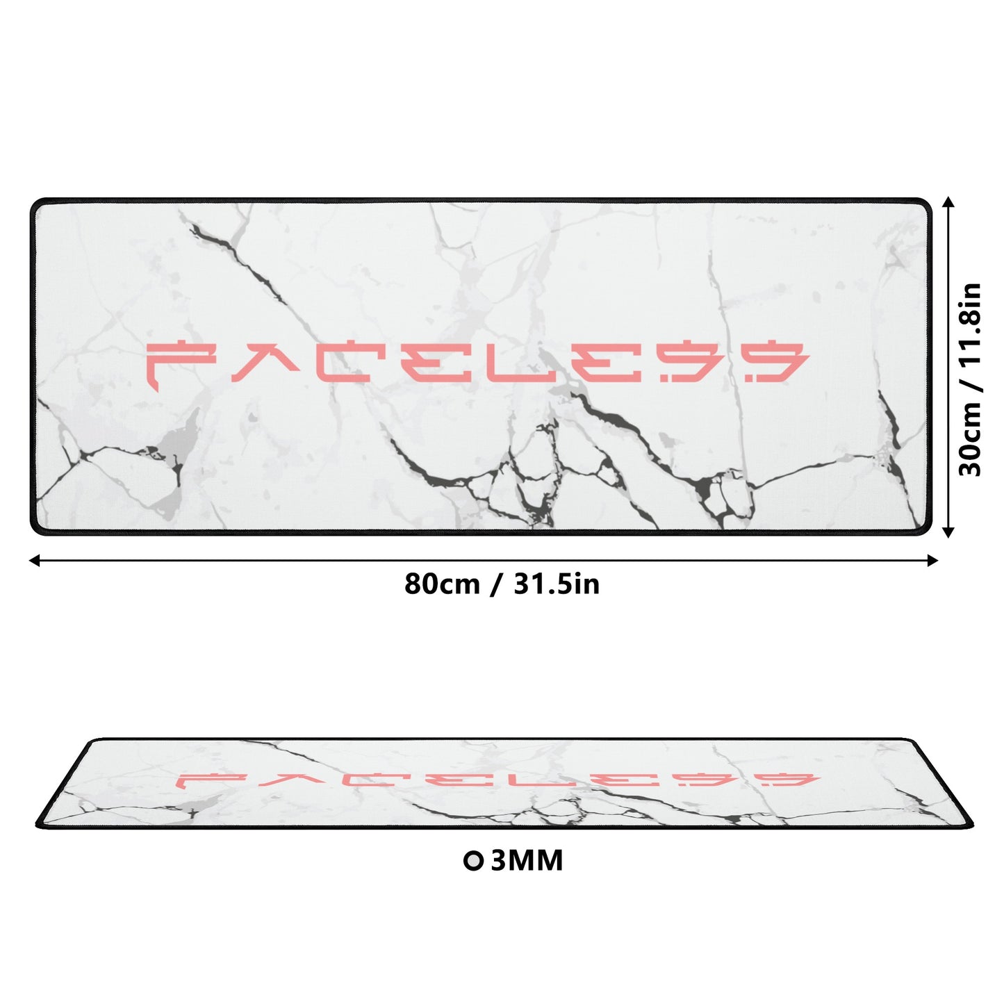 White Marble Gaming Mat