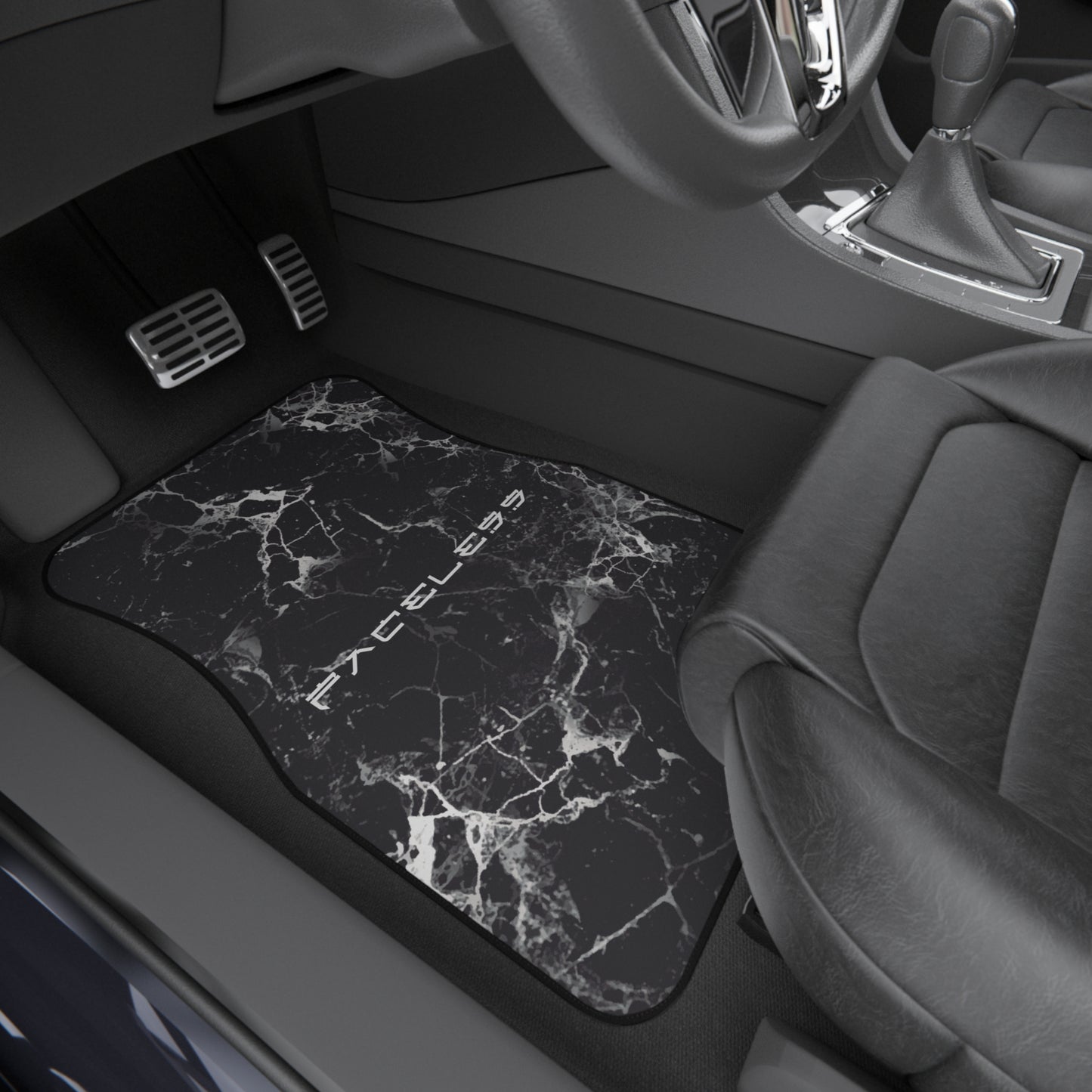 Black Marble Floor Mat