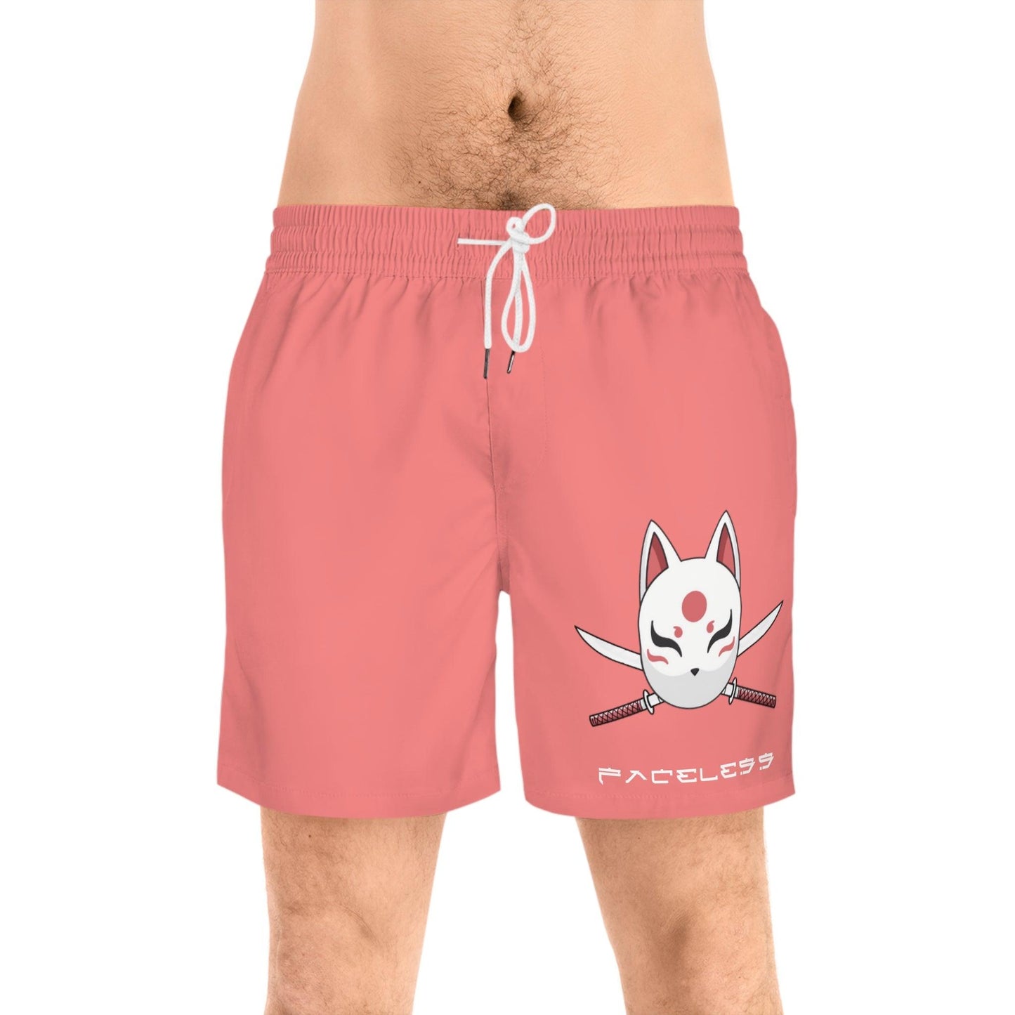 Faceless Swim Trunks- Red - Faceless Limited