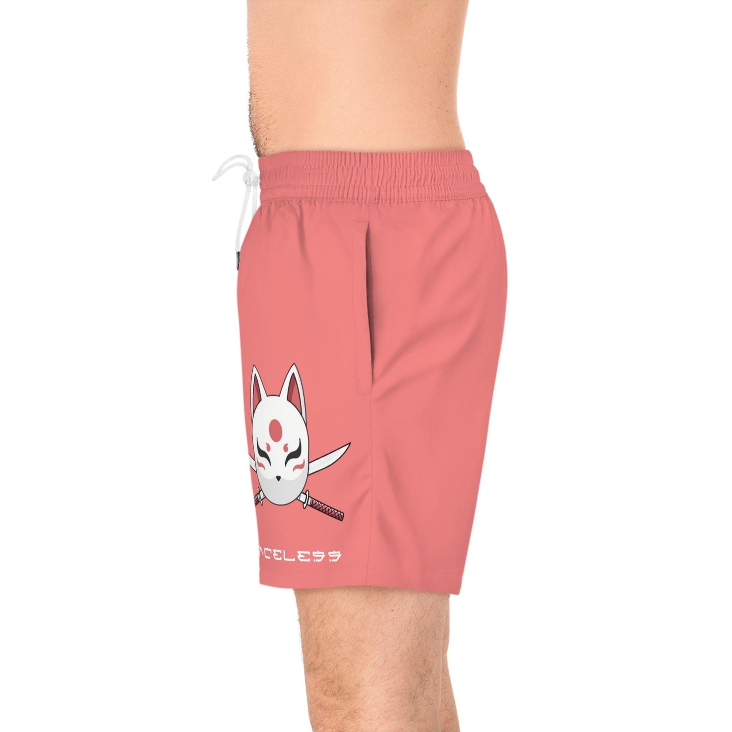 Faceless Swim Trunks- Red - Faceless Limited