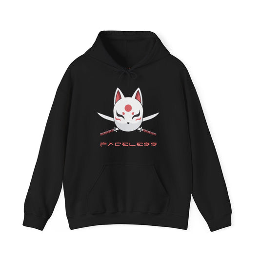 KITSUNE HOODIE- BLACK - Faceless Limited