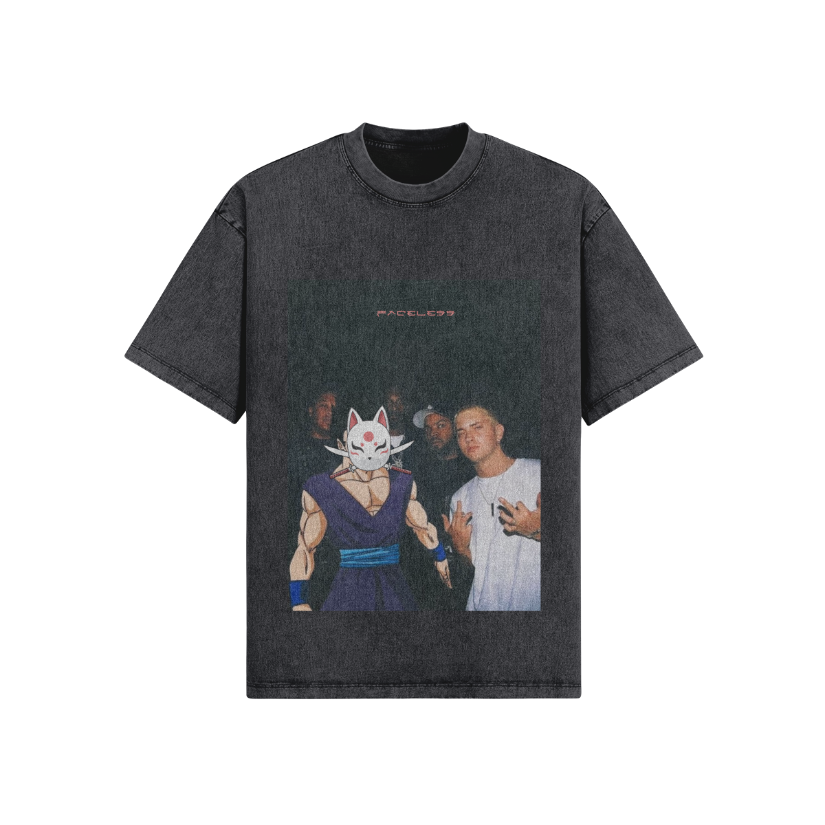 Platinum Record Squad Oversized Snow Washed Tee - Faceless Limited