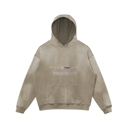 Glitch Heavyweight Hoodie- Grullo - Faceless Limited